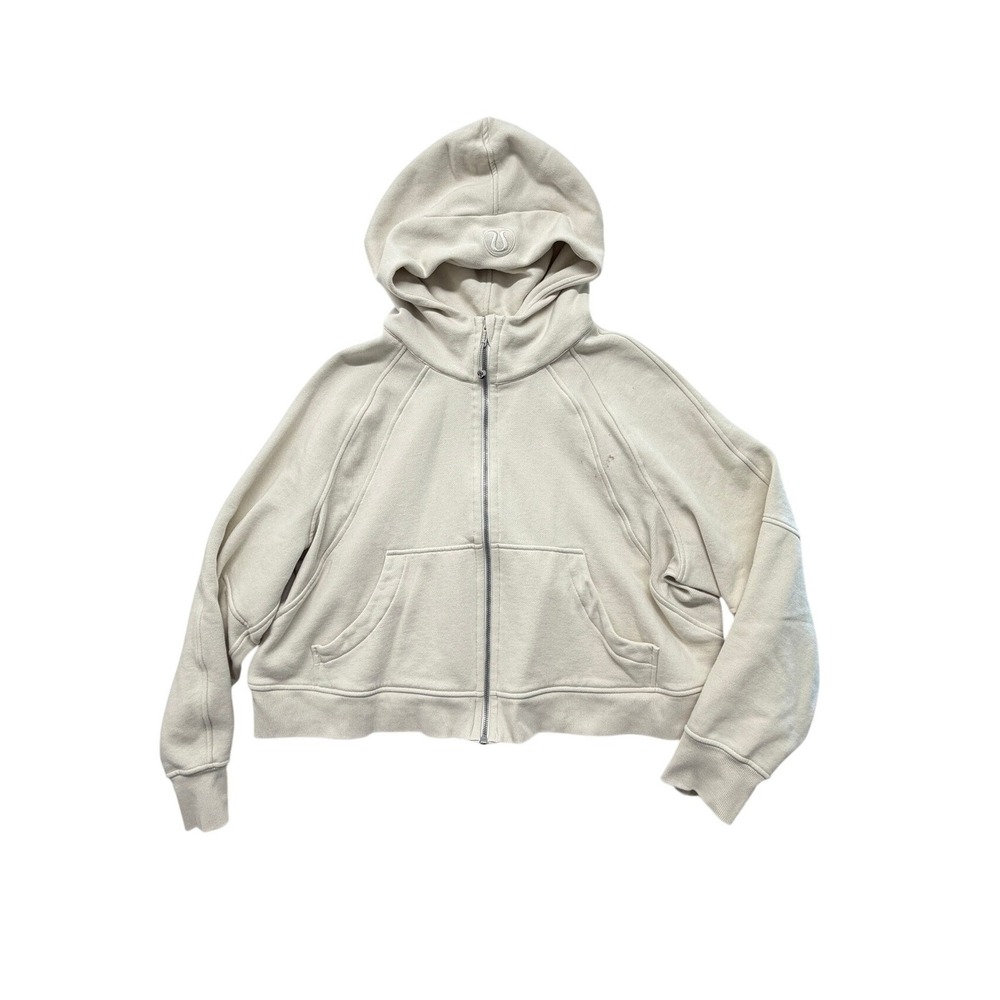 Lululemon Scuba Oversized Full Zip Hoodie White Bone XL XXL - Picture 2 of 10